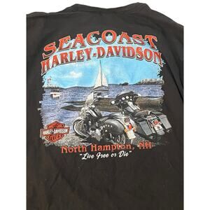 Seacoast Harley-Davidson NH Long Sleeve Pocket Tee 2XL "Live Free or Die"
